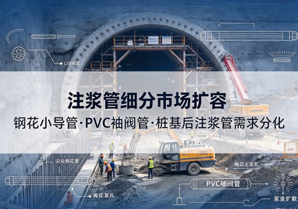 印江注浆管细分市场扩容，隧道钢花小导管、PVC 袖阀管、桩基后注浆管需求分化